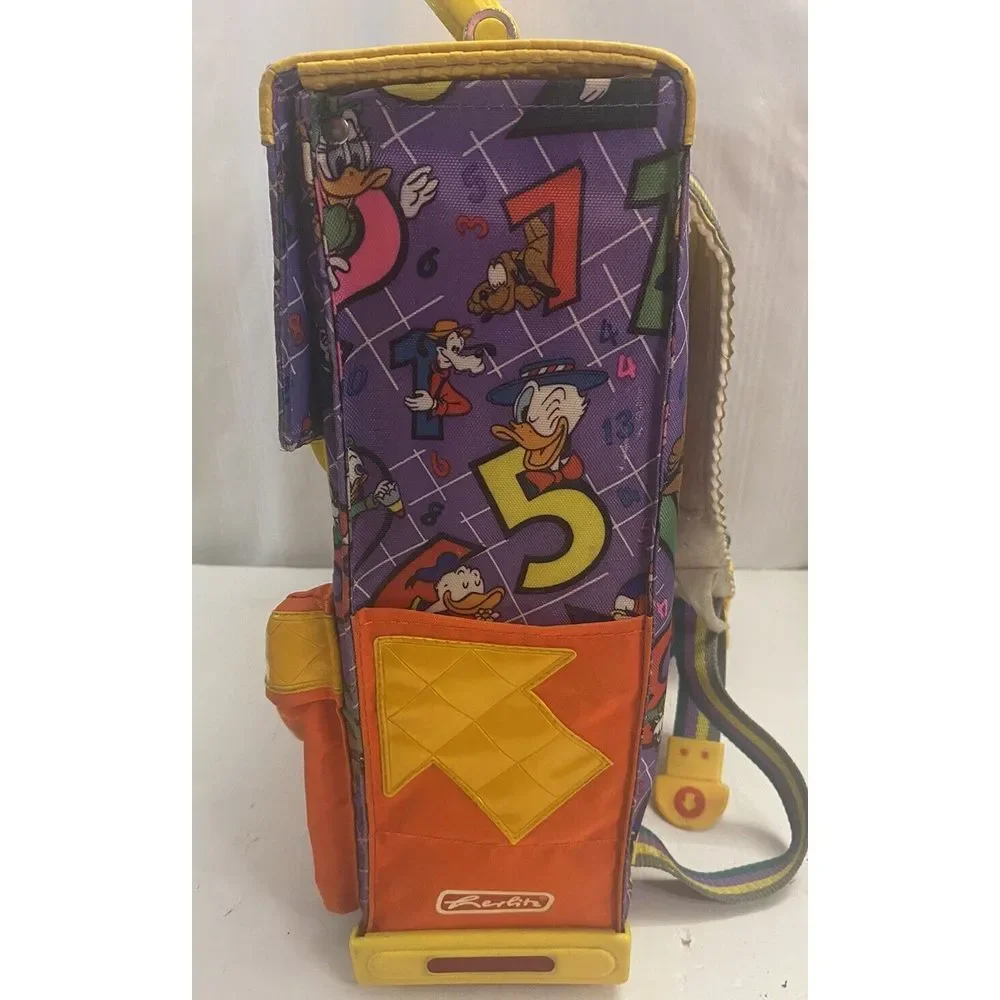 VERY RARE VINTAGE 90'S DISNEY Pluto Mickey school backpack‎ by HERLITZ